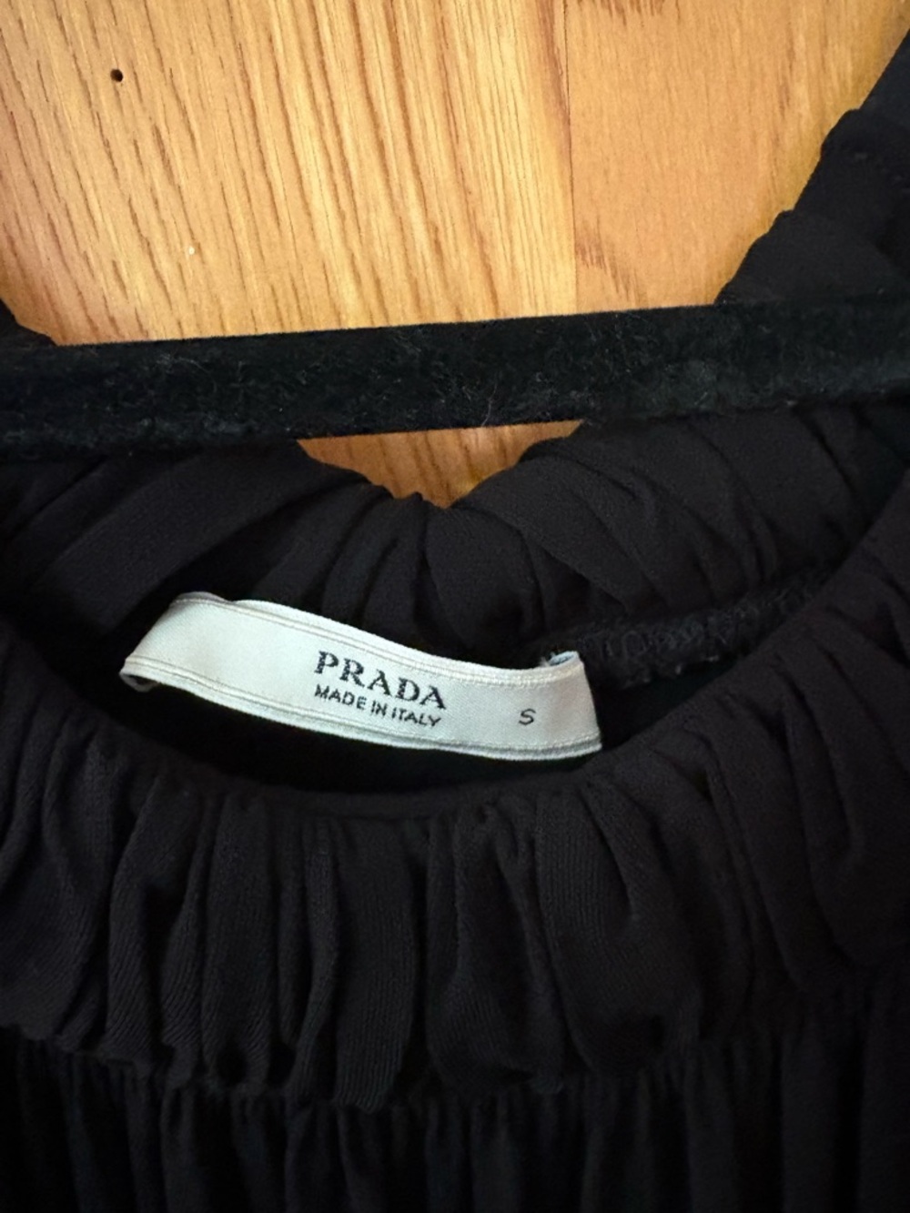 Prada Black Halter Midi Dress with *FLAW* S - Picture 2 of 9